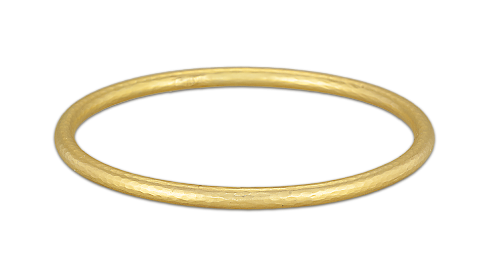 Yellow Hammered Gold Bracelet