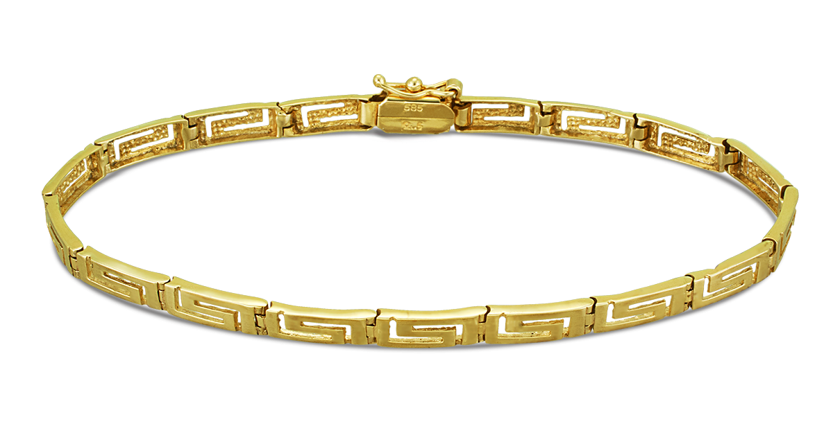 Yellow Gold Greek Key Bracelet