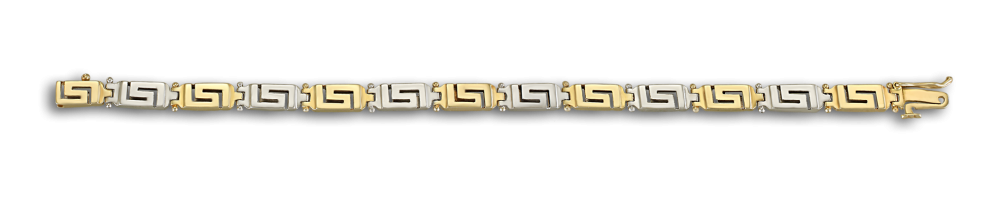 Reversible Greek key bracelet