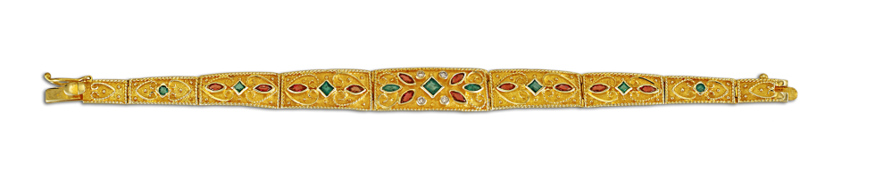 Byzantine bracelet with diamonds