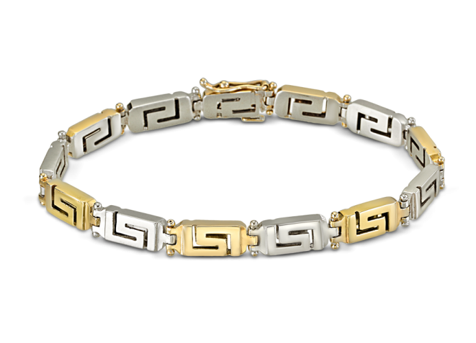 Reversible Greek key bracelet