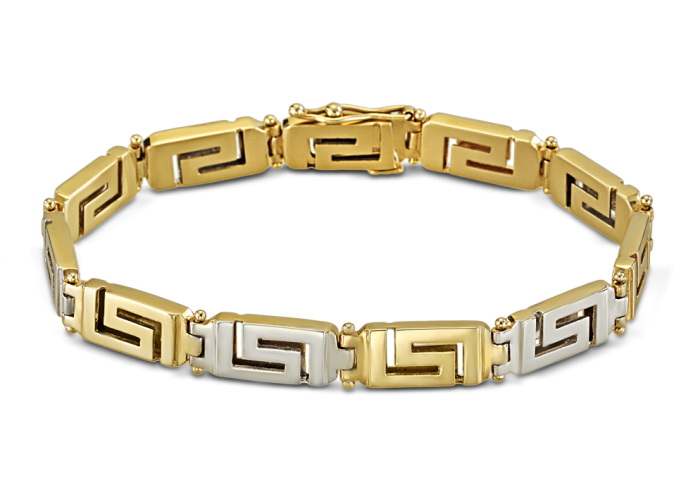 Reversible Greek key bracelet