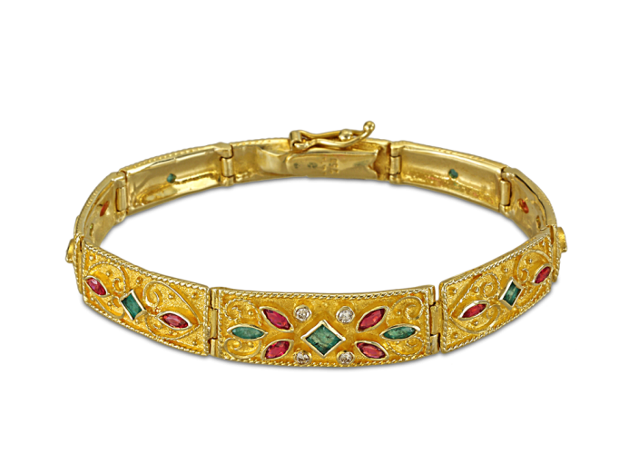 Byzantine bracelet with diamonds