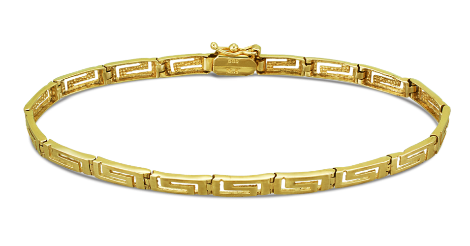 Yellow Gold Greek Key Bracelet