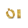 Hammered gold hoop earrings