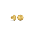 Hammered gold button earrings