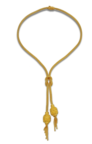 Handwoven necklace with Hercules knot