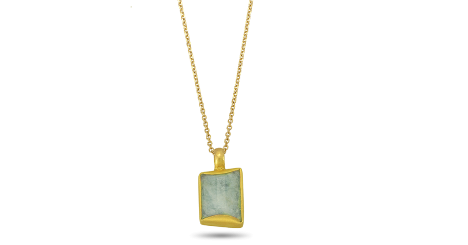 Necklace with Milky Aquamarine