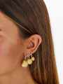 "CILIEGINE" GOLD BALL DROP EARRINGS WITH DIAMONDS DETAILS (LARGE)