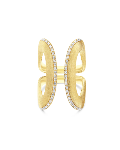 LIBERA ICON GOLD AND DIAMONDS STATEMENT RING