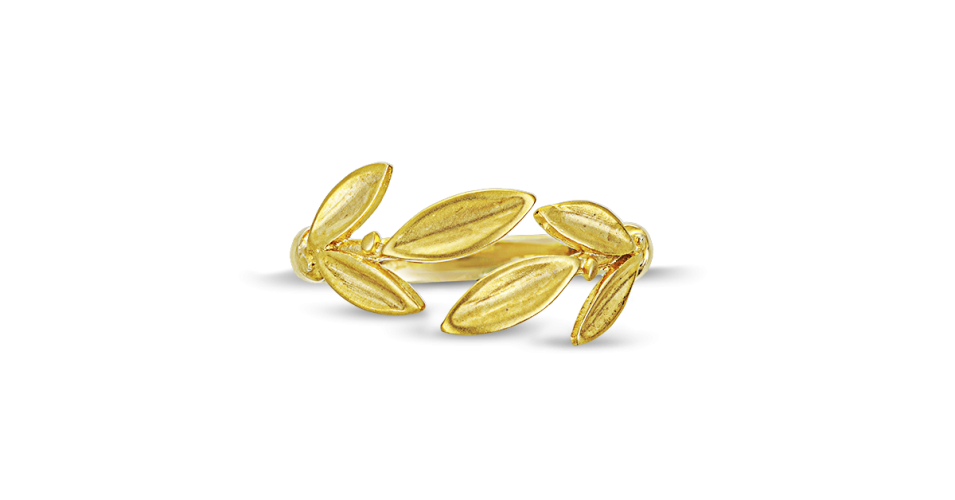 Gold Leaves Ring