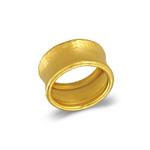 Hammered gold ring